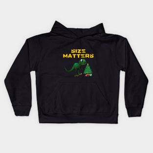 Size matters T-rex Christmas Kids Hoodie